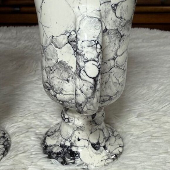 NWOT Set of 2 Marble Design Irish Coffee Cappuccino Latte Mugs - Picture 9 of 14